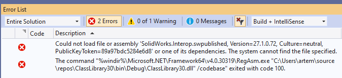 Build error due to interop libraries being embedded
