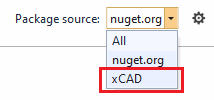 Selecting Xarial package source