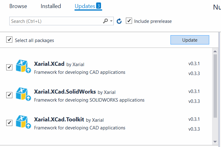 Updating nuget packages